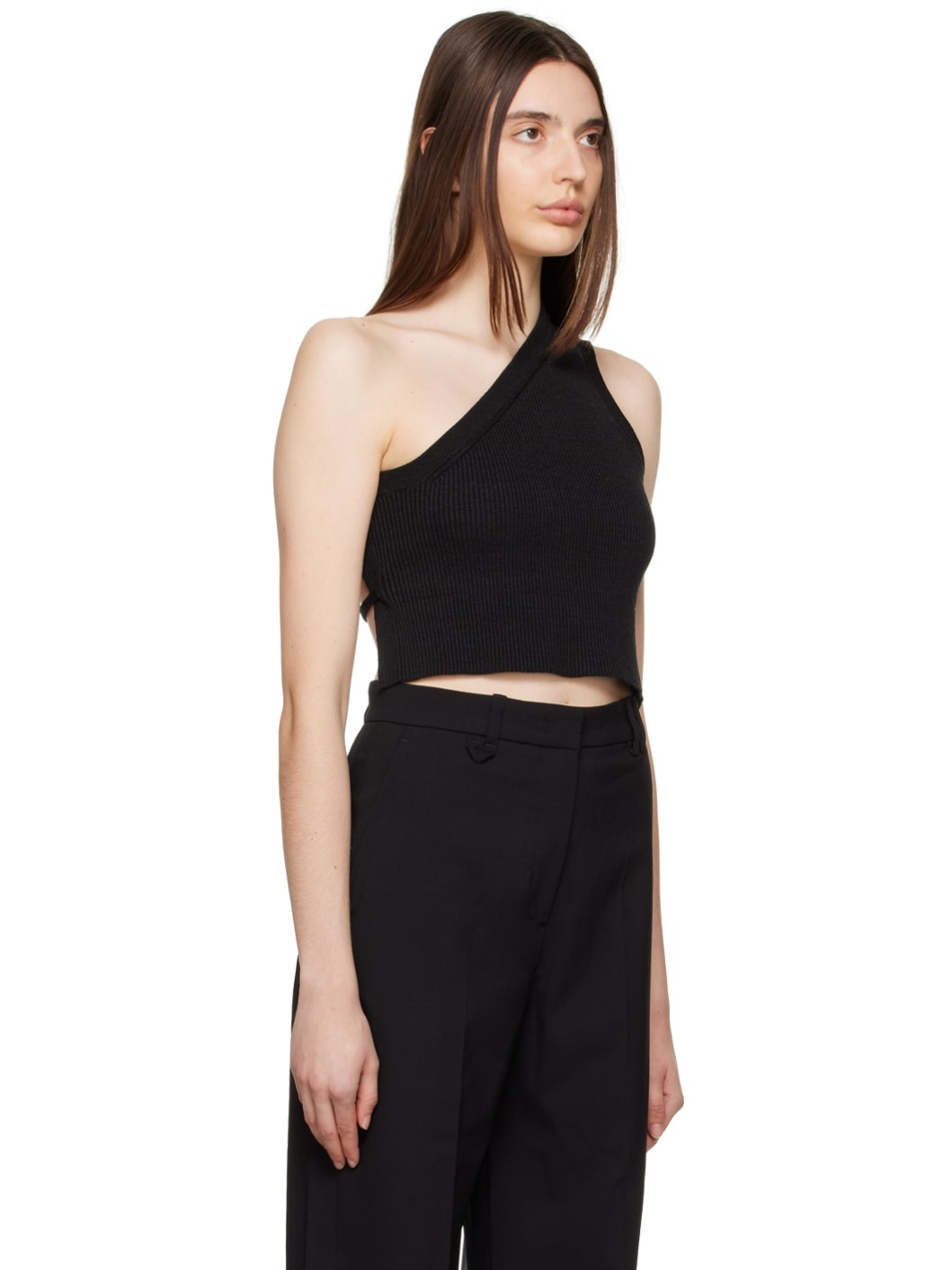 Black 'La Maille Ascu' Tank Top - 2
