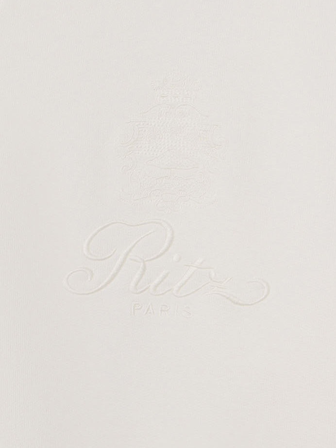 Ritz Unisex Tonal Logo Crewneck in Cream - 3