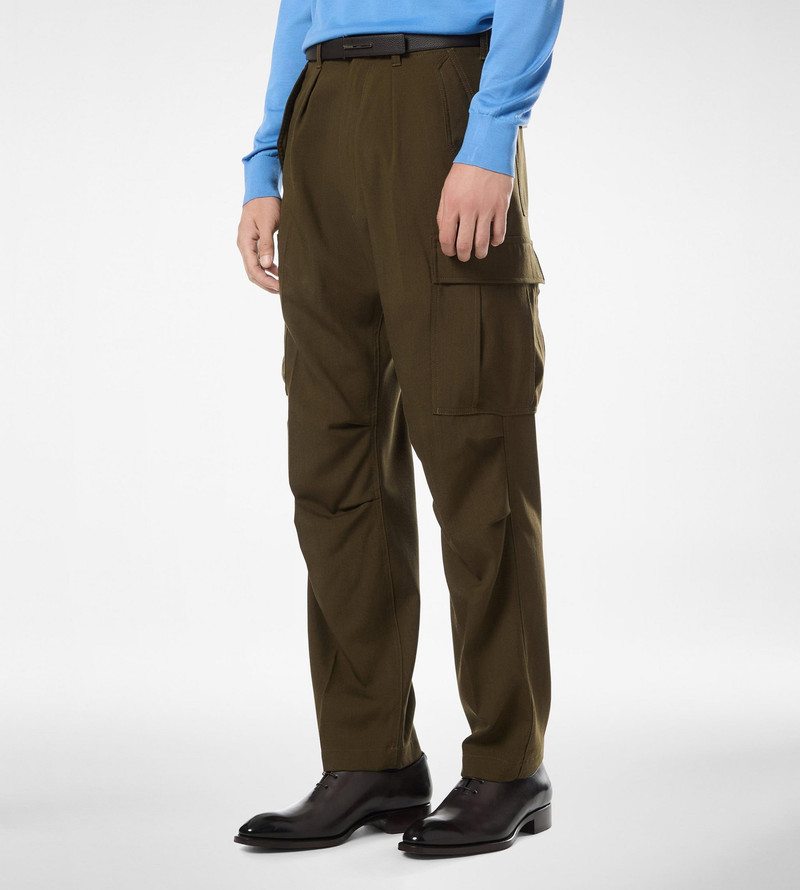 WOOL CASHMERE SILK REPS CARGO PANT 4