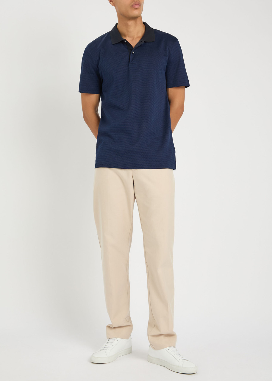 Boss Textured Woven Polo Shirt - 4