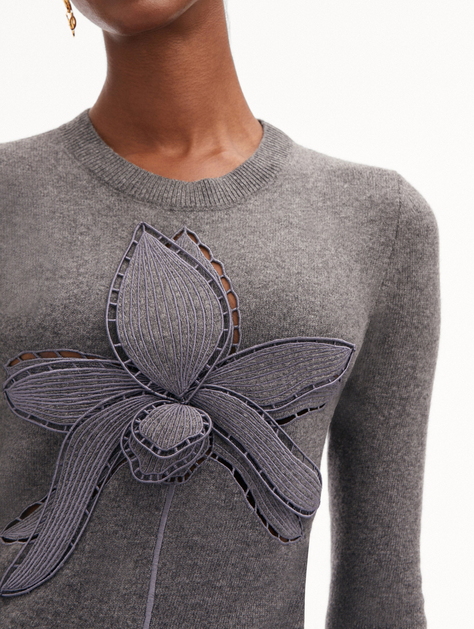 ORCHID EMBROIDERED PULLOVER - 6