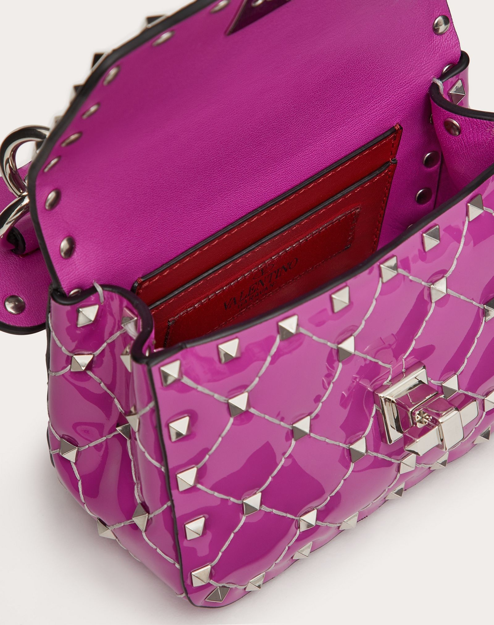 Micro Rockstud Spike Patent Leather Bag - 4