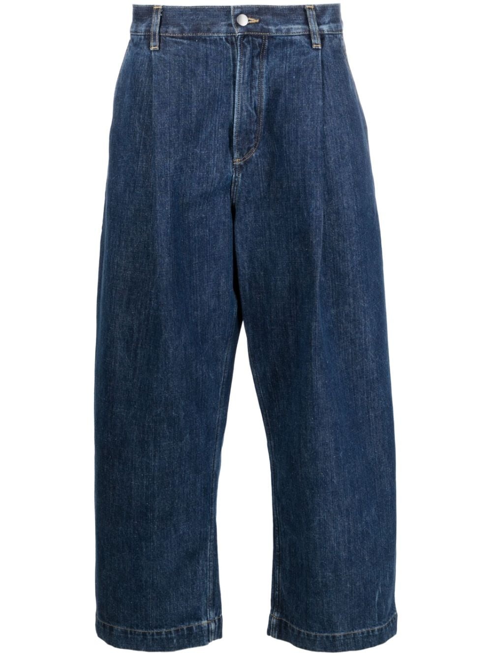 Push pleated wide-leg jeans - 1