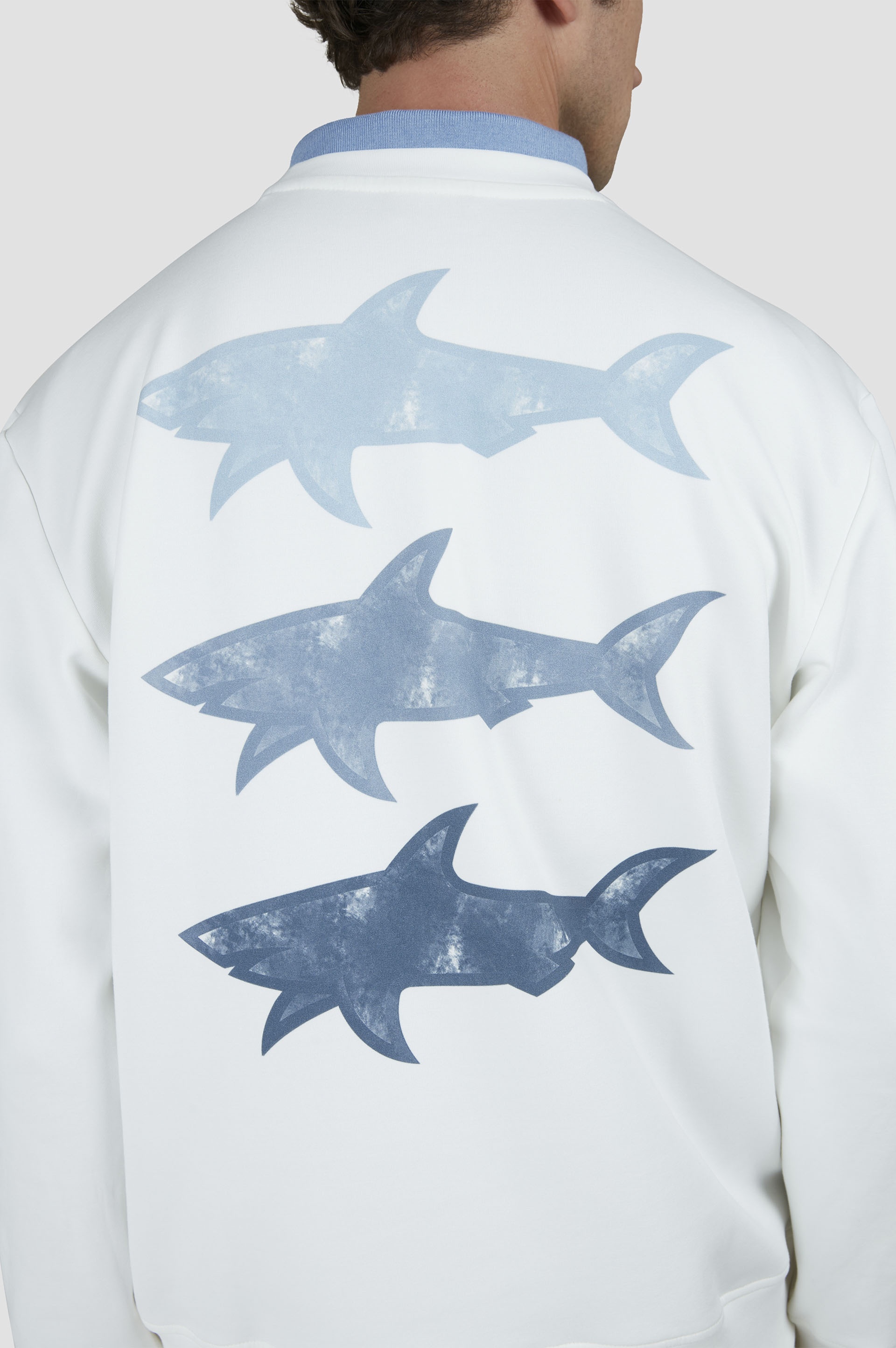 X-SOFT SWEATSHIRT WITH MAXI SHARKS PRINT - 6