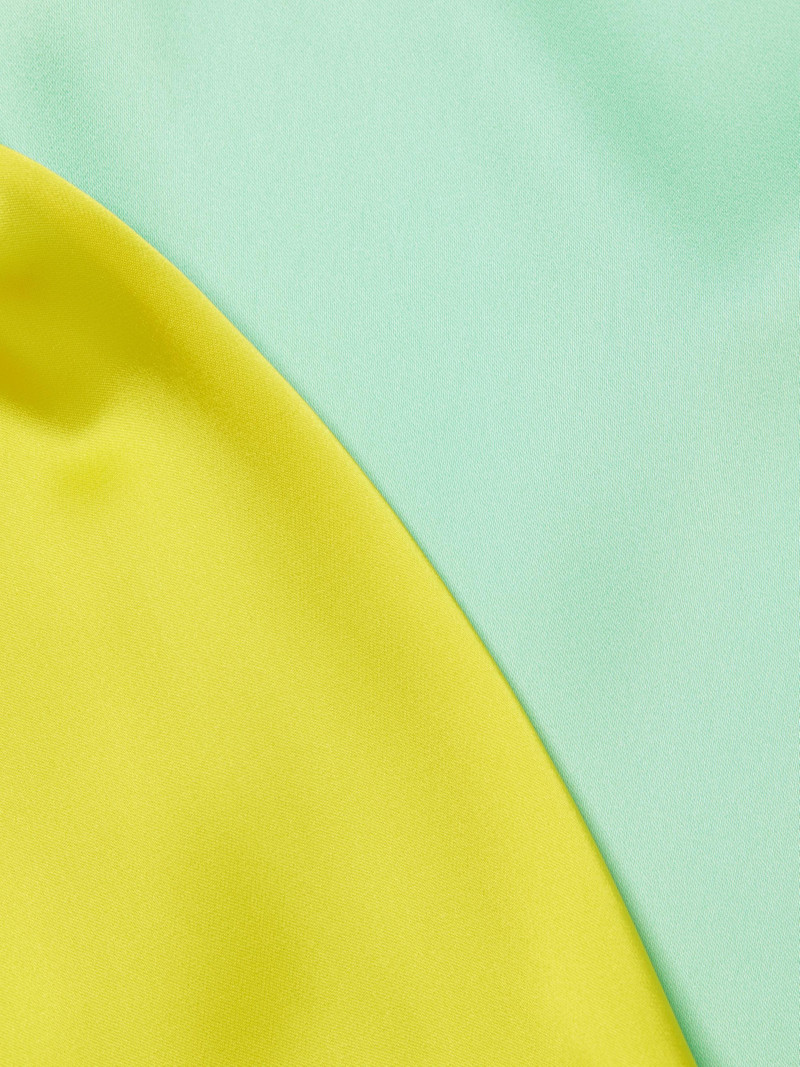 Women's Colorblocked Midi-Dress - Aqua And Lemon 7