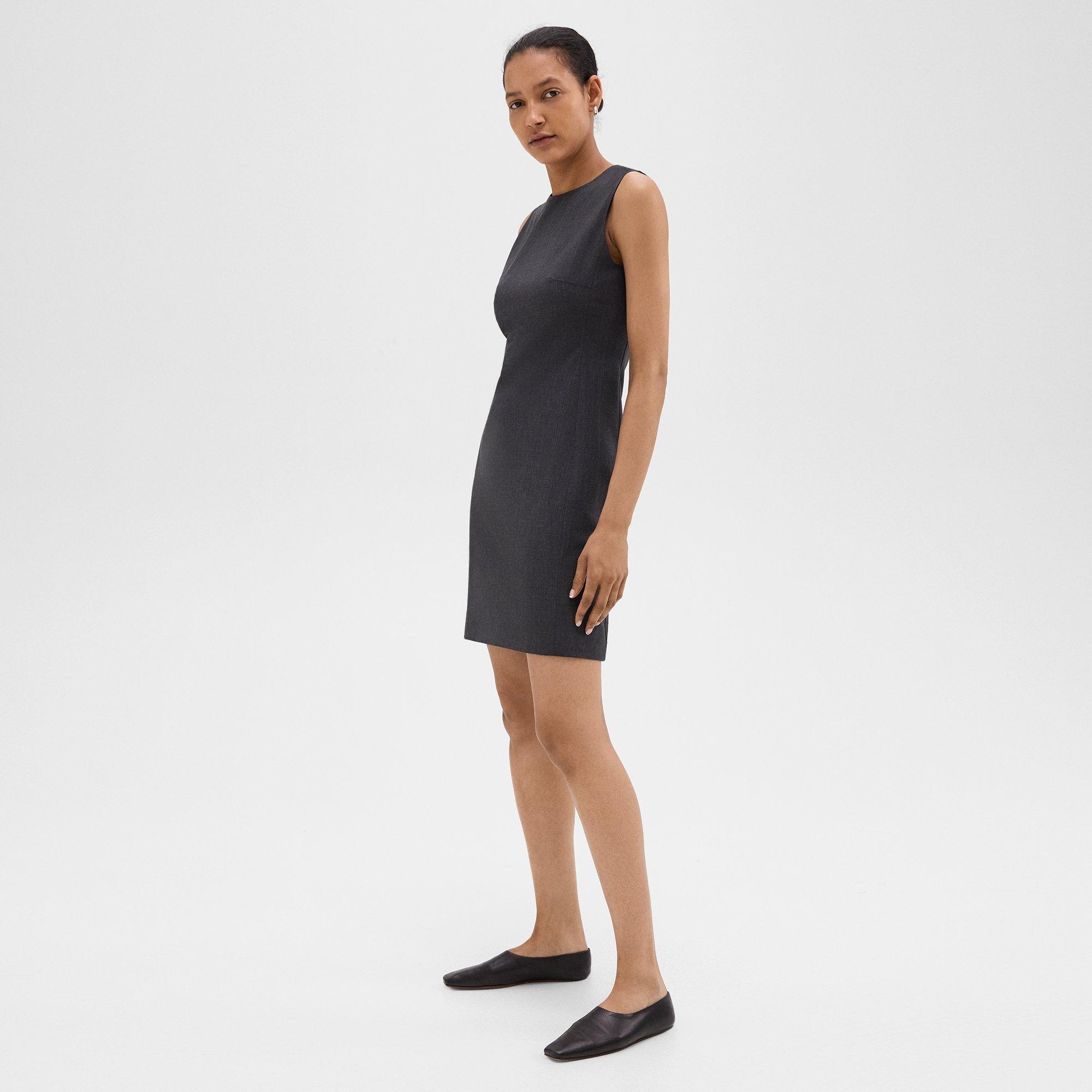 Sleeveless Fitted Dress in Good Wool - 3
