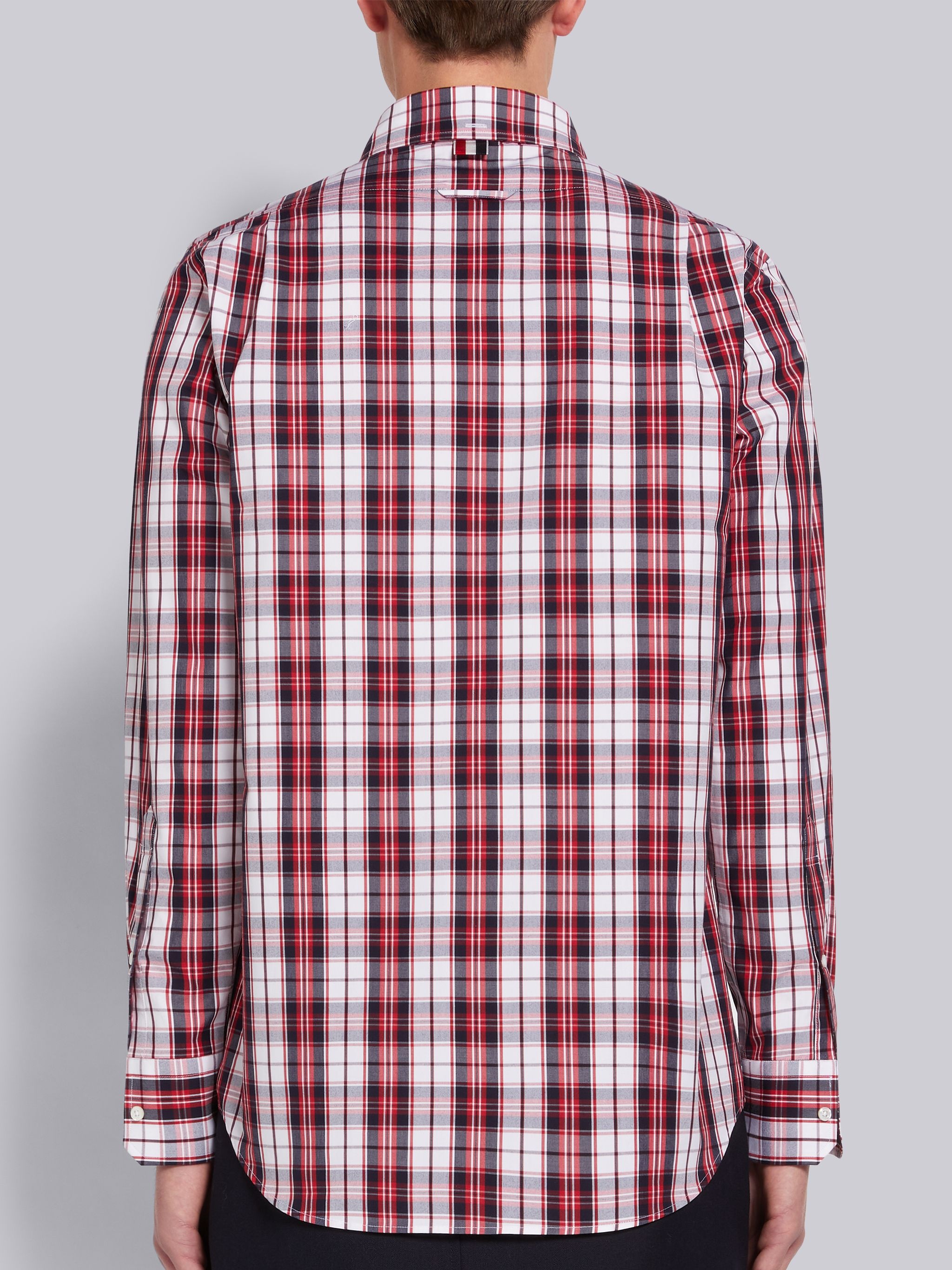 Multicolor Tartan Check Poplin Straight Fit Shirt - 4