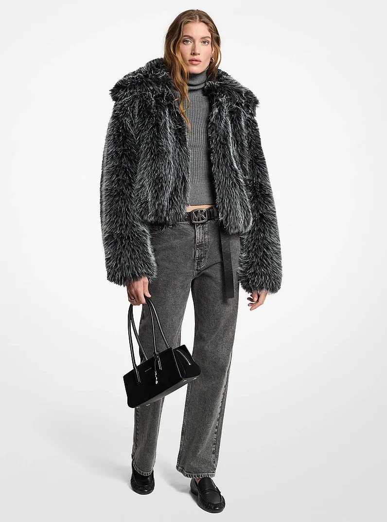 Faux Fur Blouson Jacket - 1