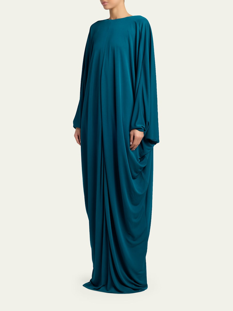 Draped Jersey High-Low Caftan Dress 4