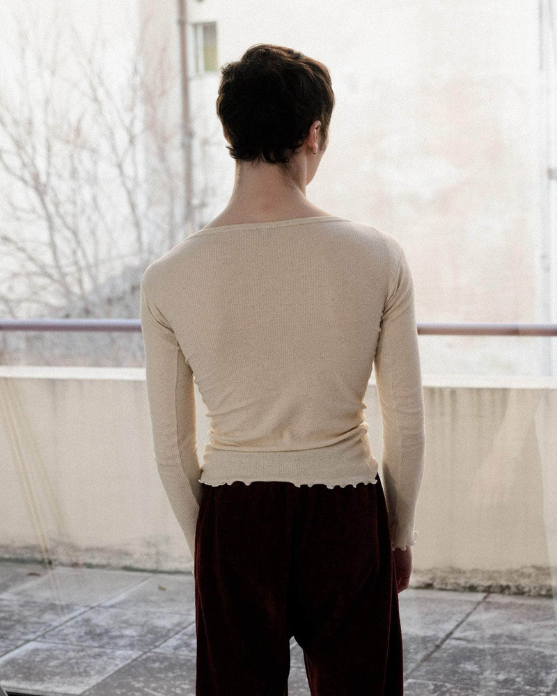 Disc Long Sleeve Tee - Cotton Hemp Rib 6
