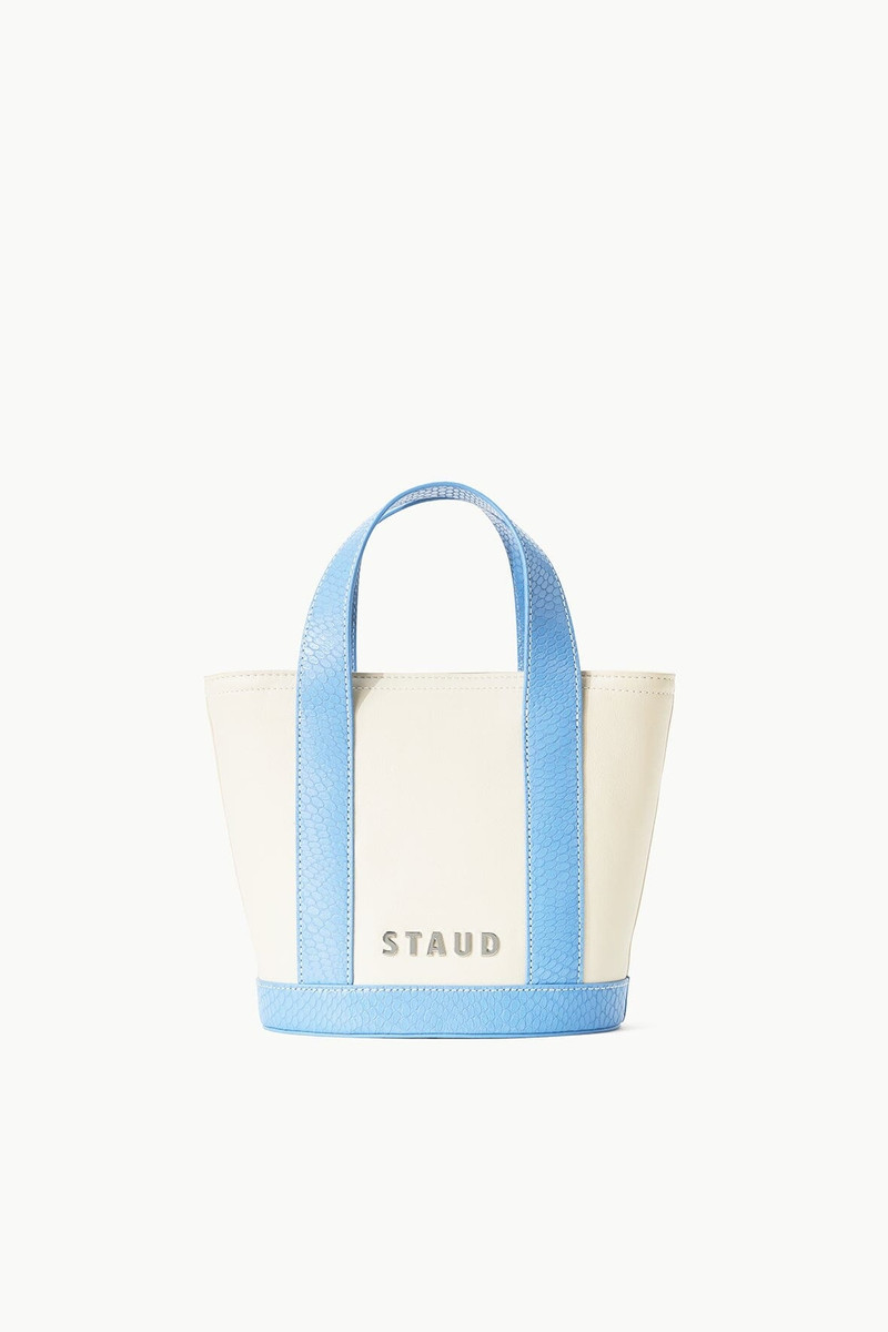 STAUD ALLORA MINI TOTE CREAM STAUD BLUE 3