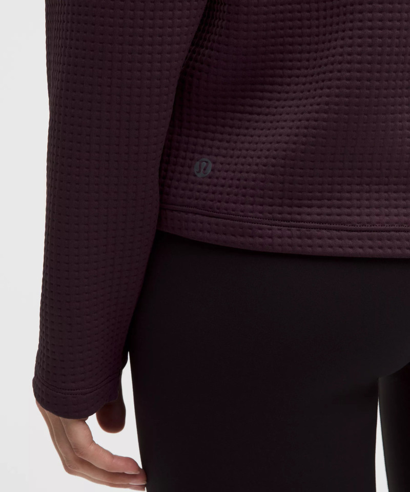 Waffle-Knit Funnel-Neck Long-Sleeve Shirt 7