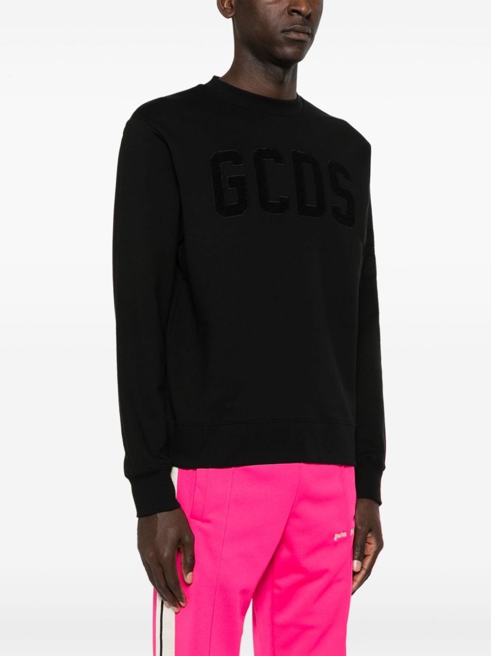 embroidered-logo cotton sweatshirt - 3
