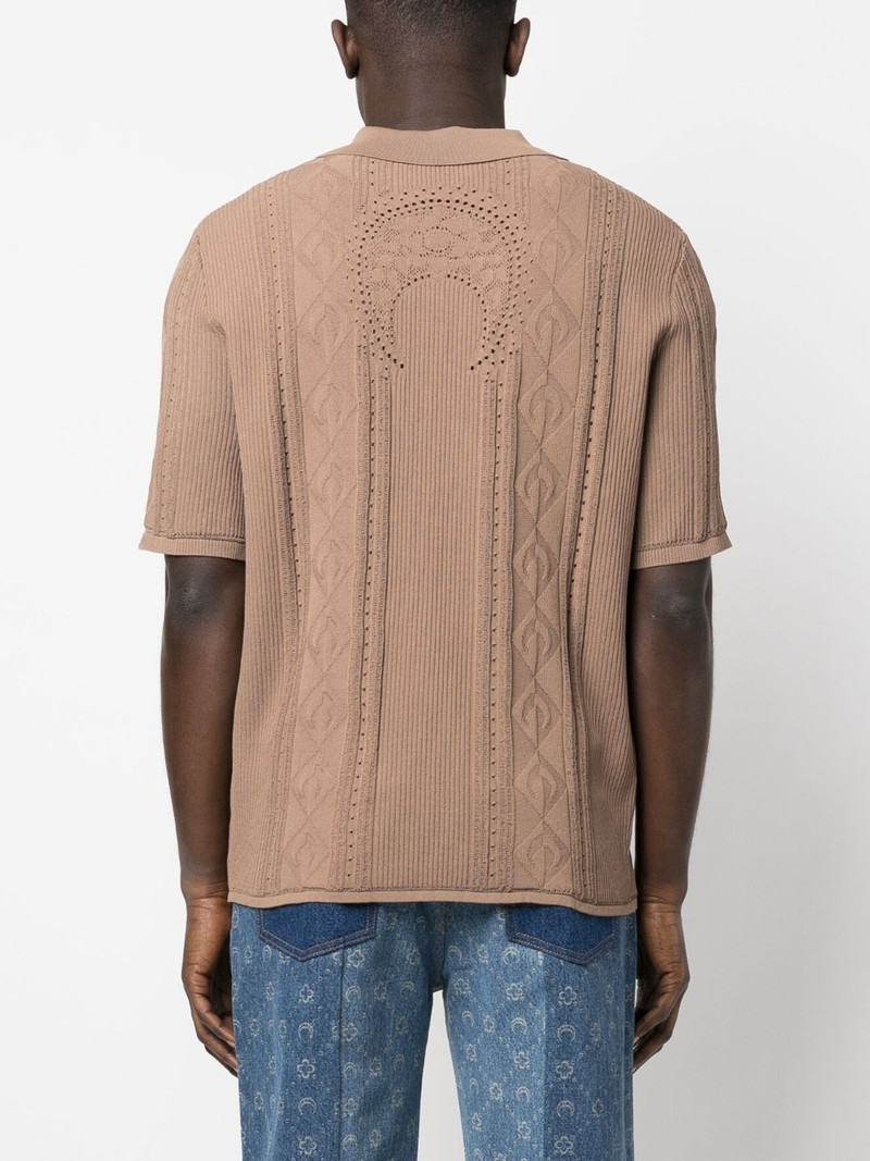 Moon Diamant cable-knit polo top 4