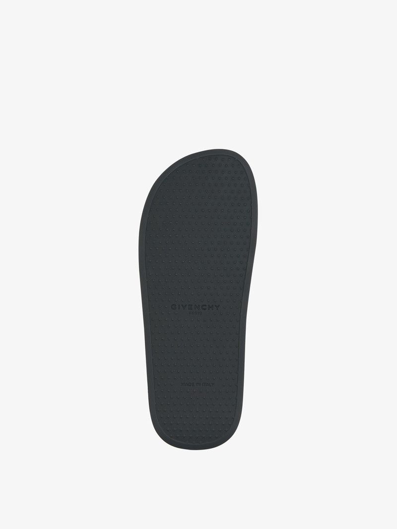 SLIDE FLAT SANDALS IN RUBBER WITH LEMONS PRINT 5