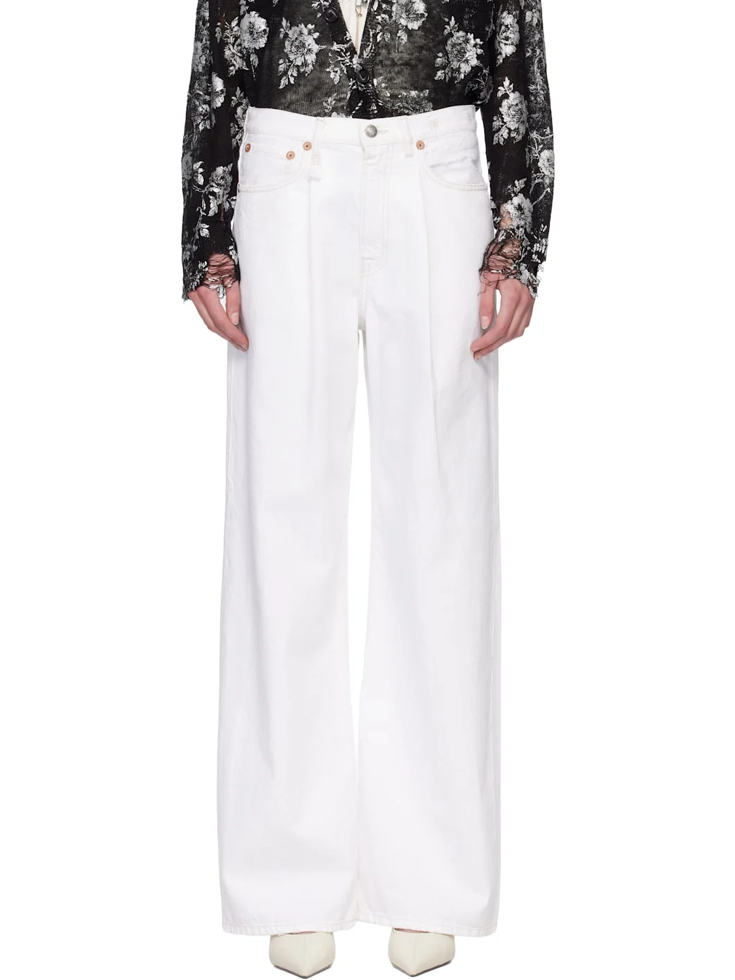 SSENSE Exclusive White Baggy Damon Jeans - 1