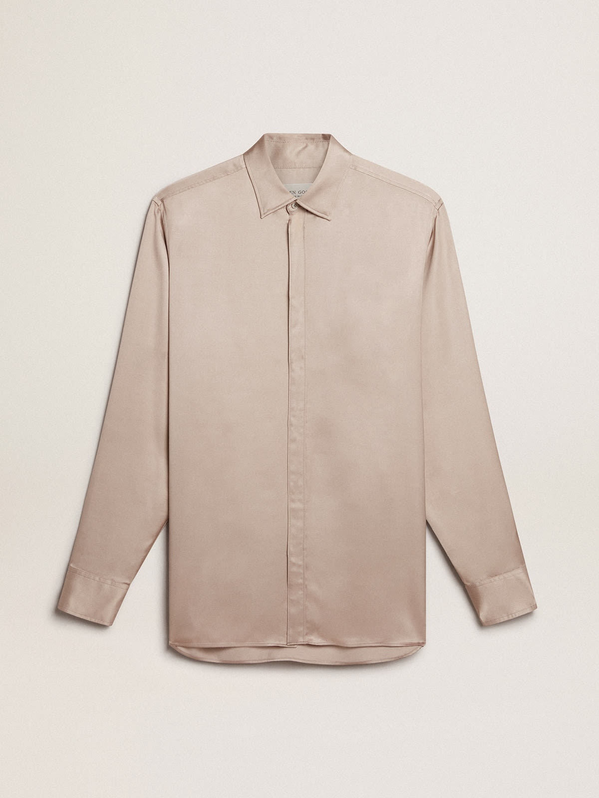 Boyfriend shirt in powder-pink viscose - 1