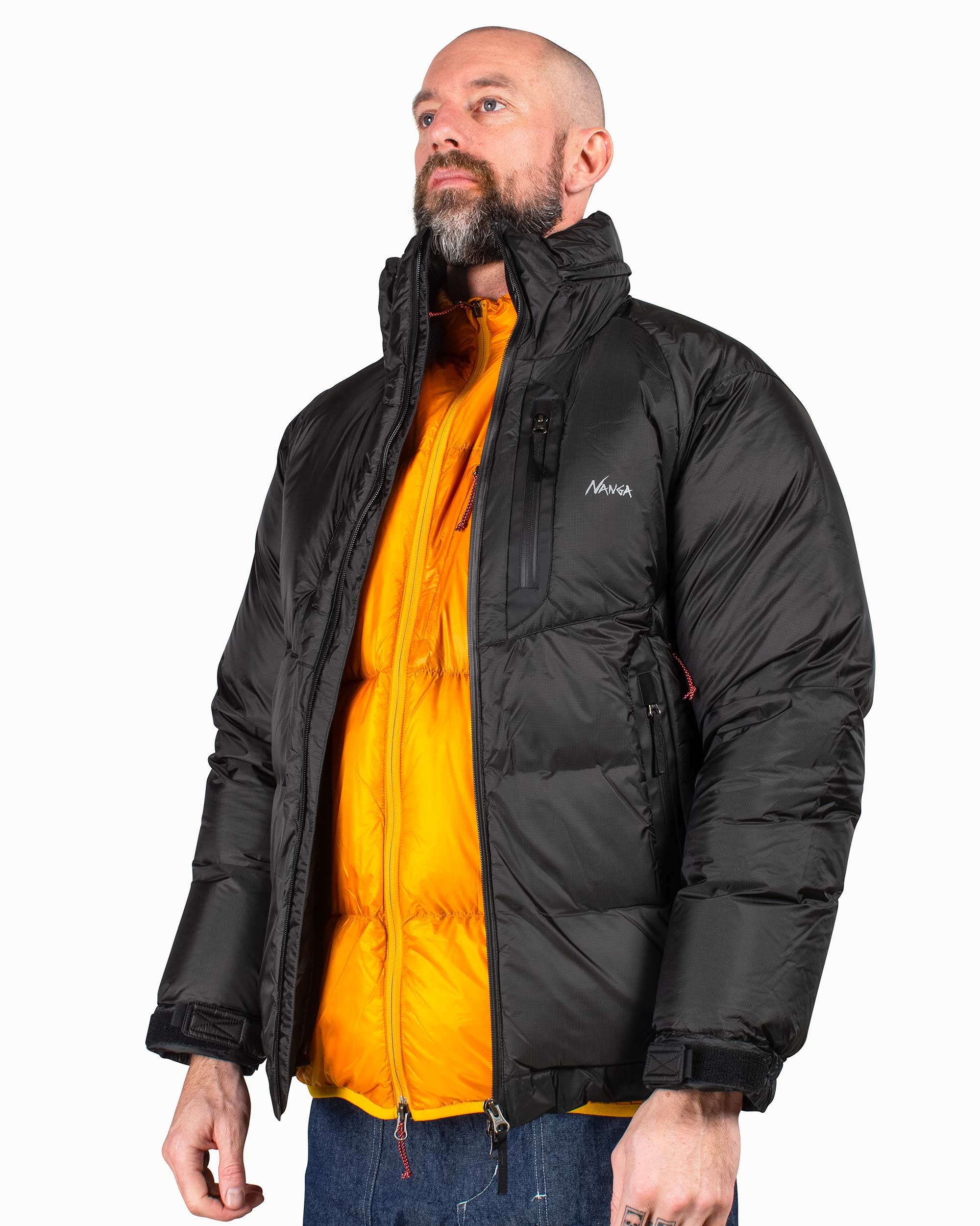 Aurora Light Stand Collar Down Jacket Black - 5