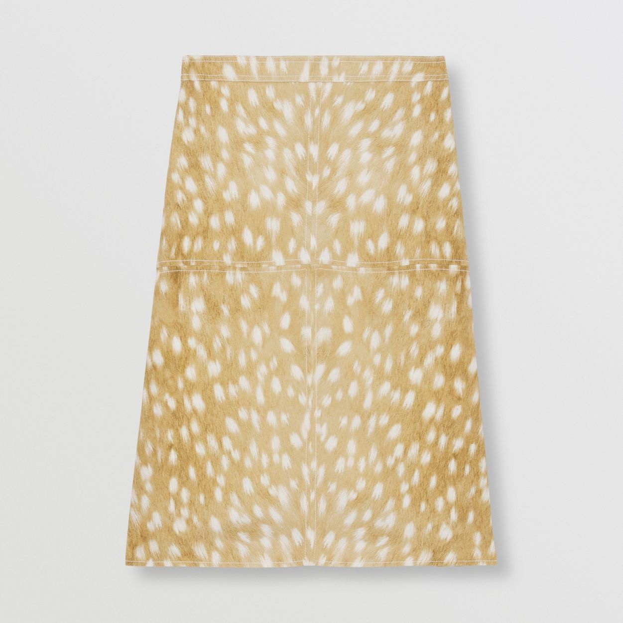 Deer Print Stretch Silk Skirt - 1