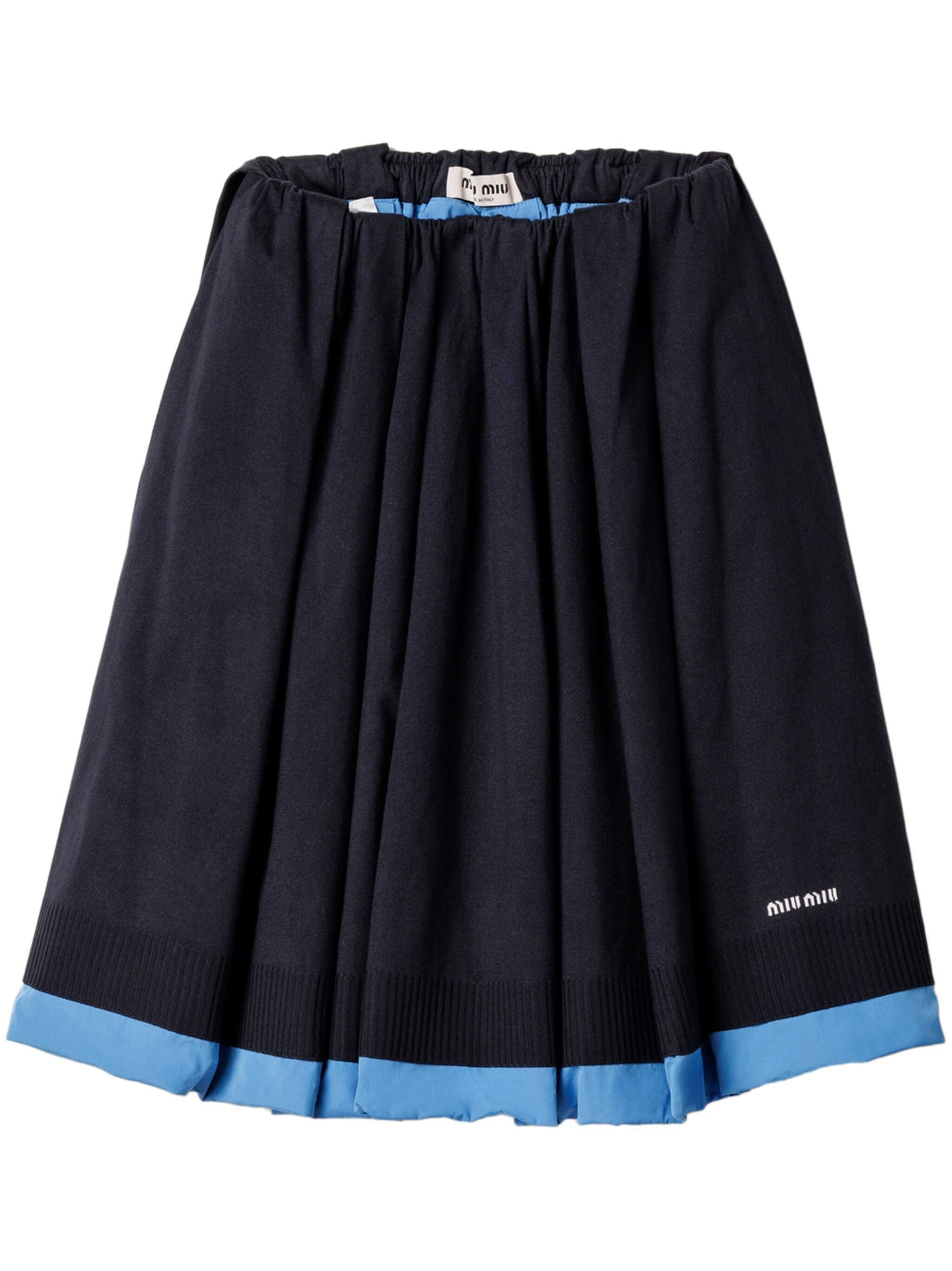 MIU MIU Women Pleated Poplin Skirt - 3
