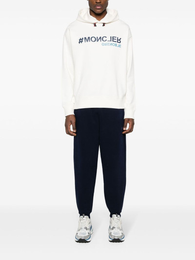 Moncler Grenoble logo-appliquÃ© cotton hoodie outlook