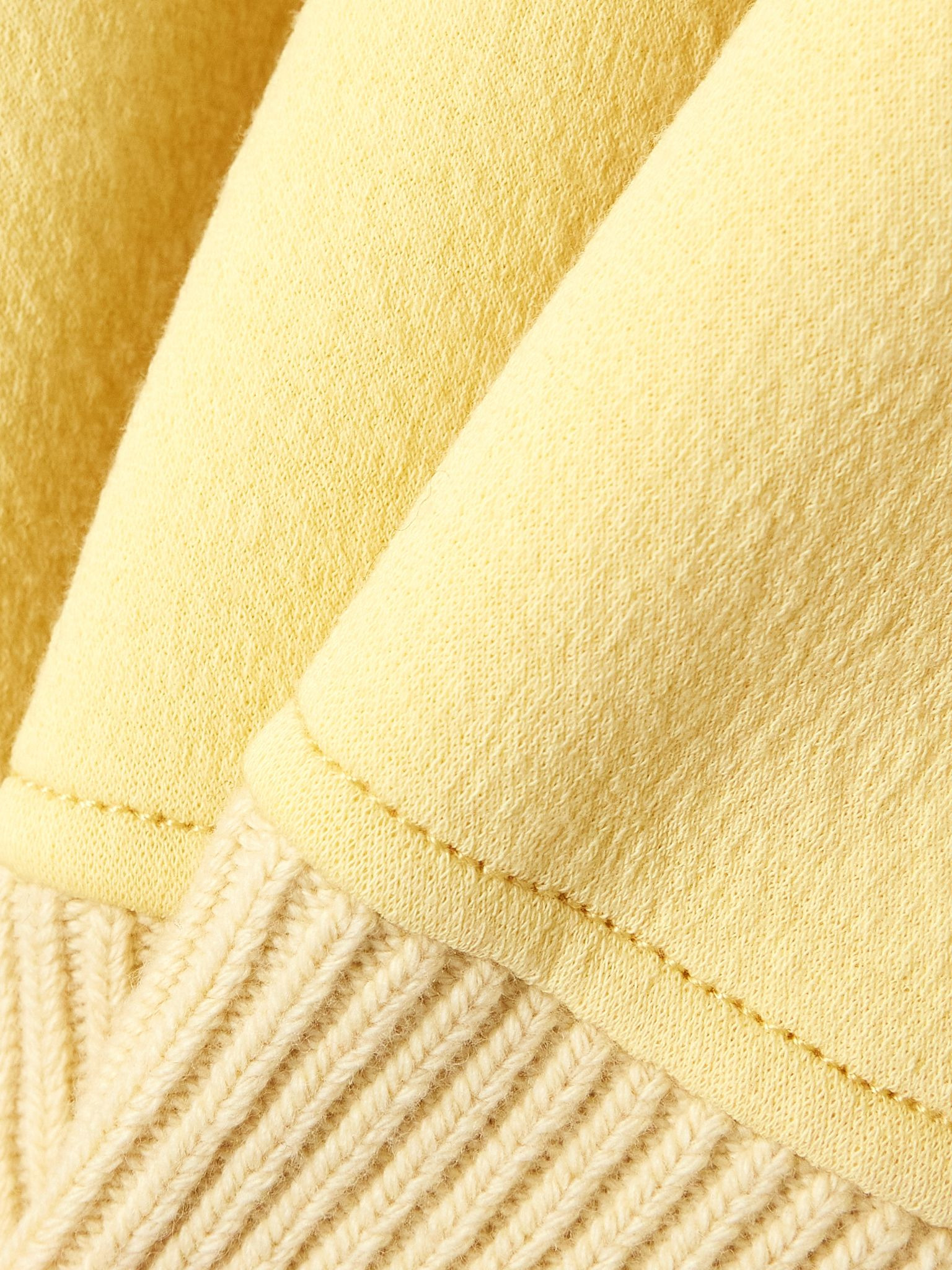 Oversized wool-blend sweatshirt Pastel yellow - 4