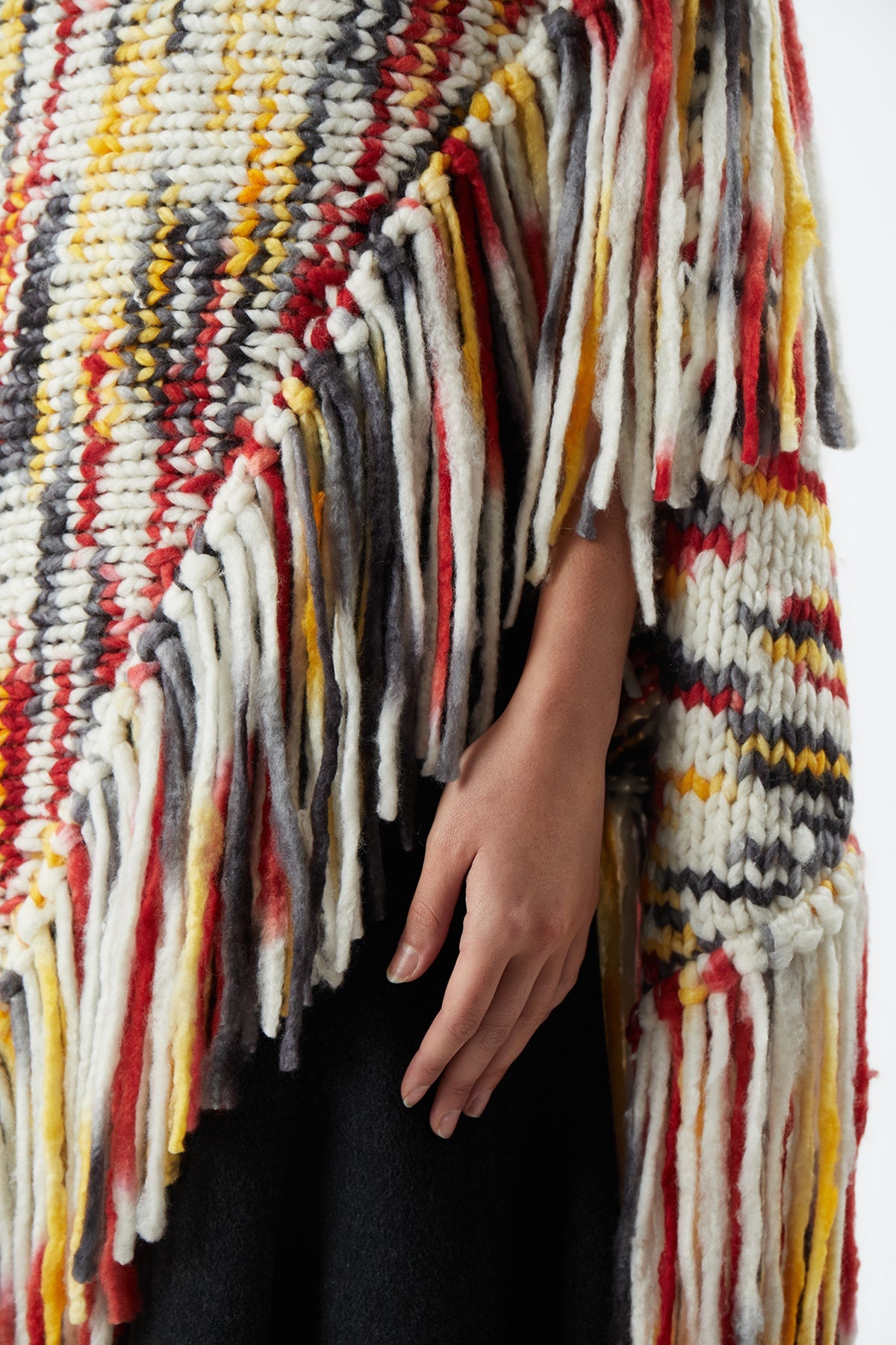Lauren Space Dye Wrap in Fire Multi Welfat Cashmere - 4