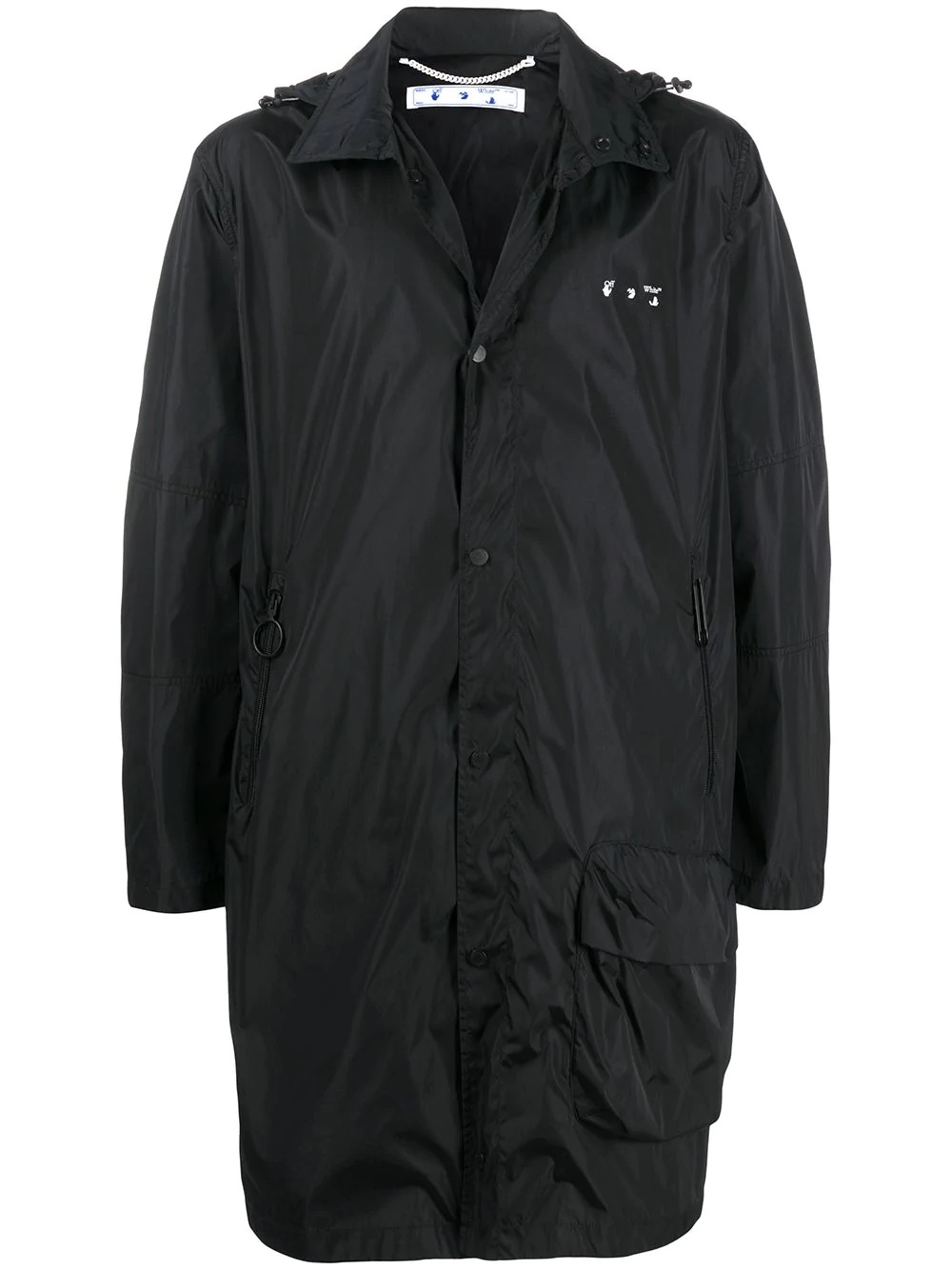 logo print raincoat - 1