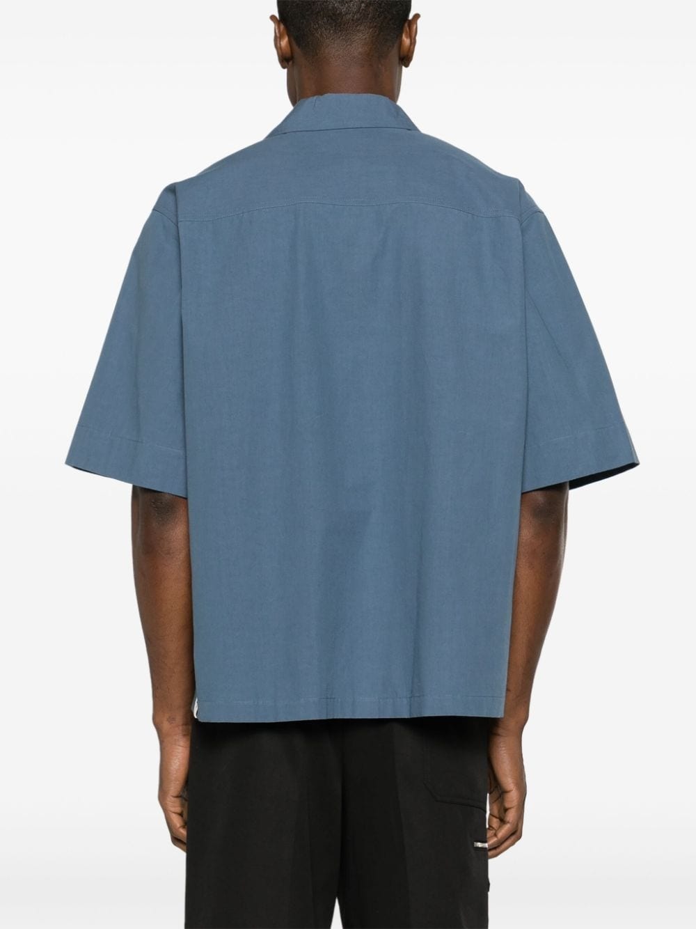 camp-collar cotton shirt - 4