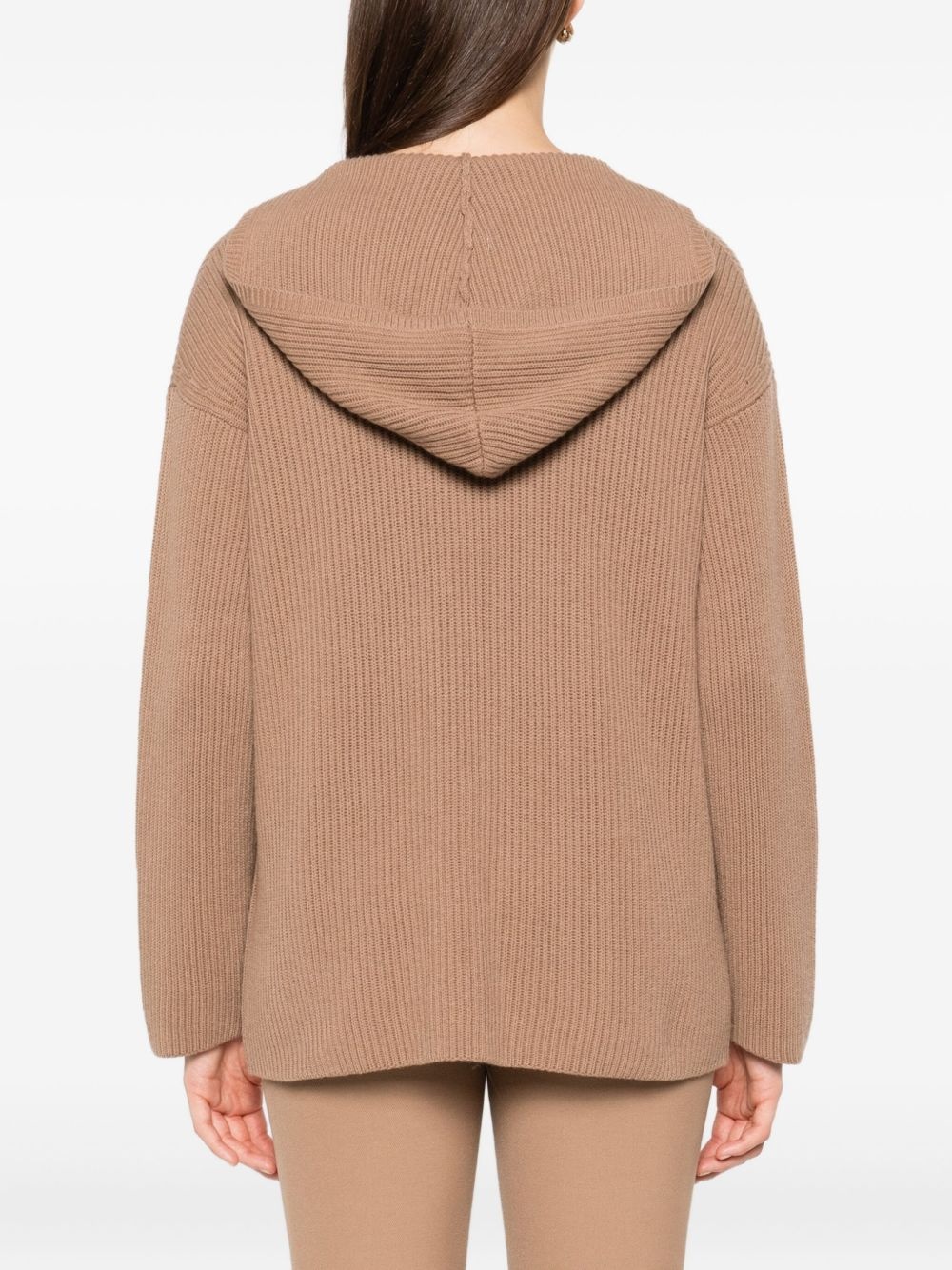 hooded ribbed jumper - 4
