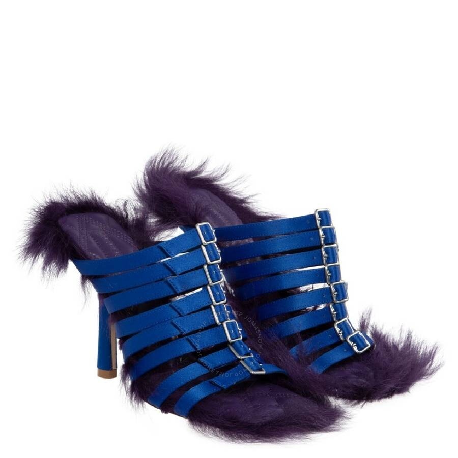 Burberry Satin Feather Square Toe Sandals - 2