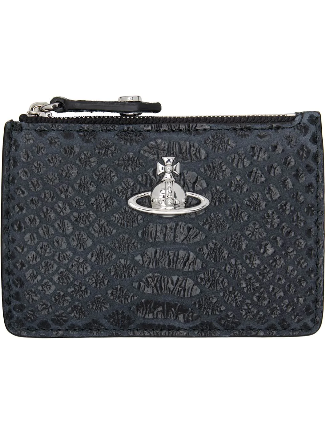 Gray & Black Slim Long Card Holder - 1