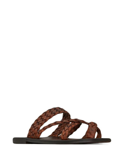 SAINT LAURENT interwoven-design open-toe sandals outlook