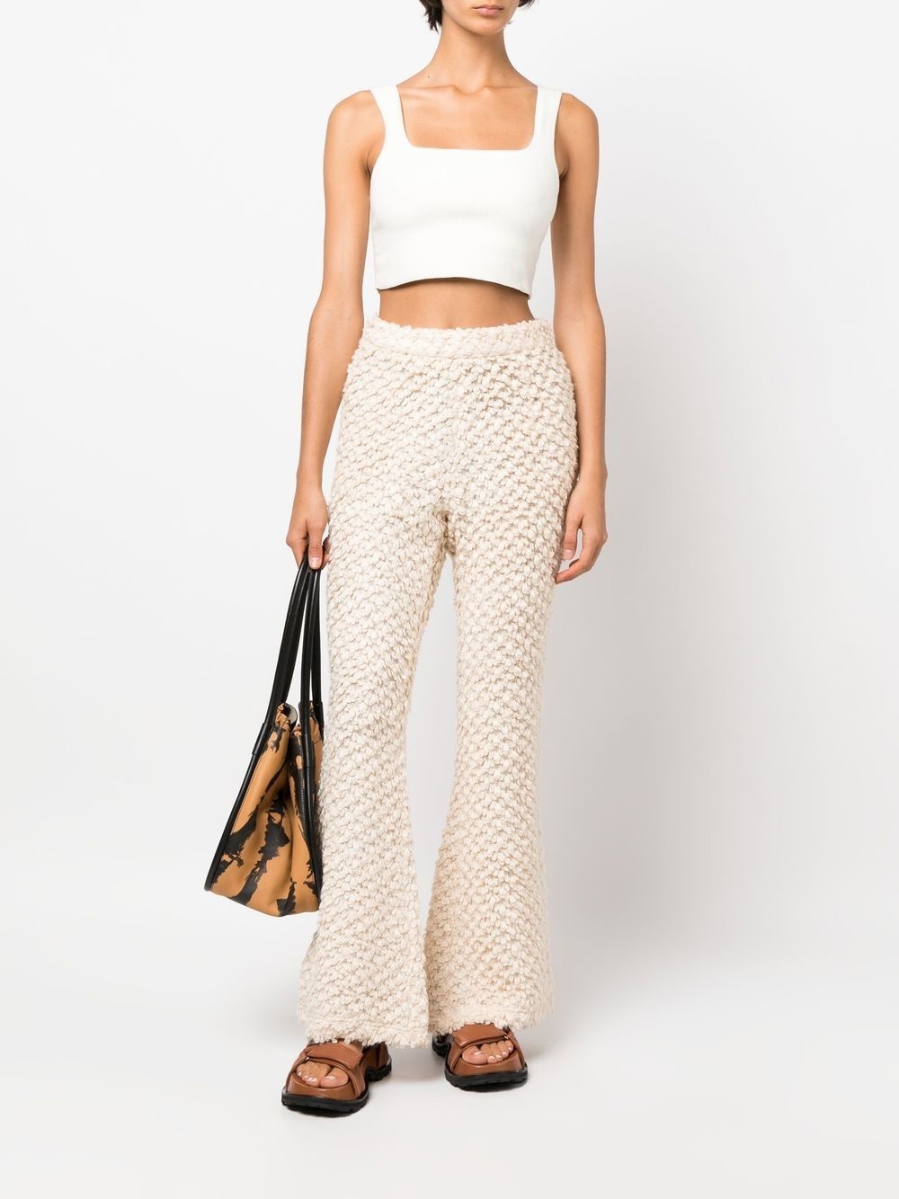 knit flare lounge trousers - 2