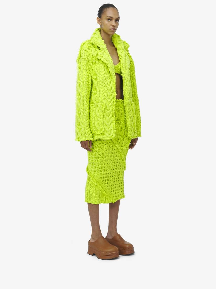 Oversized Cable Knit Cardigan - 4
