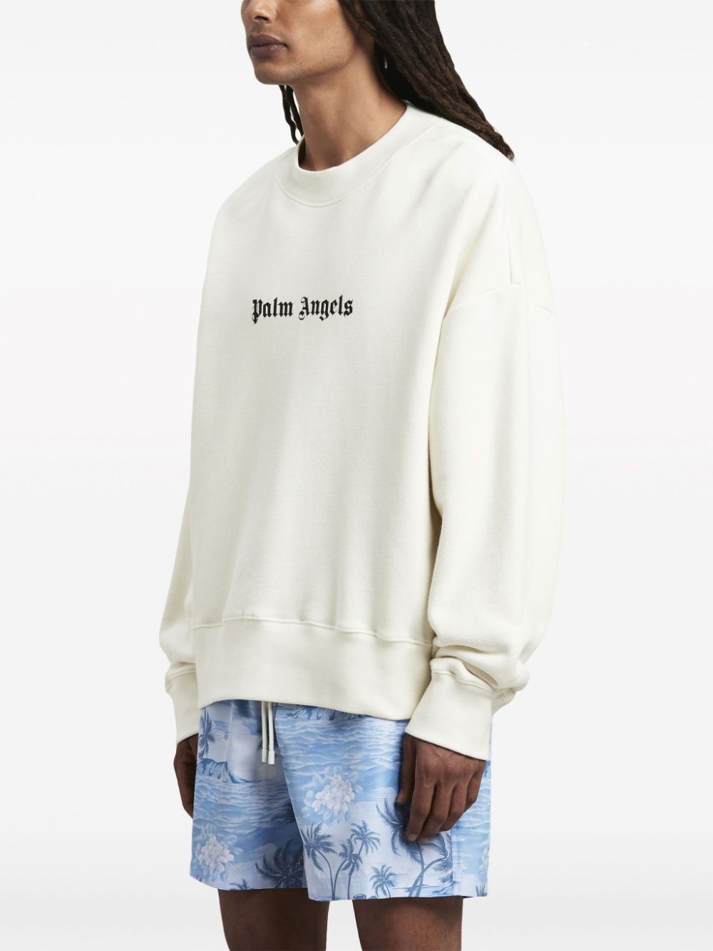 logo-print jersey sweatshirt - 4
