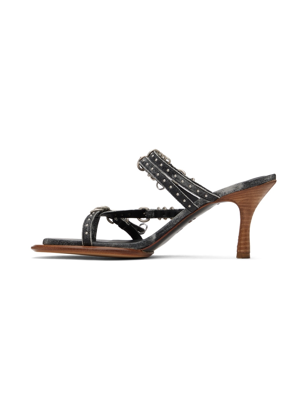 Black Scythe Heeled Sandals - 3