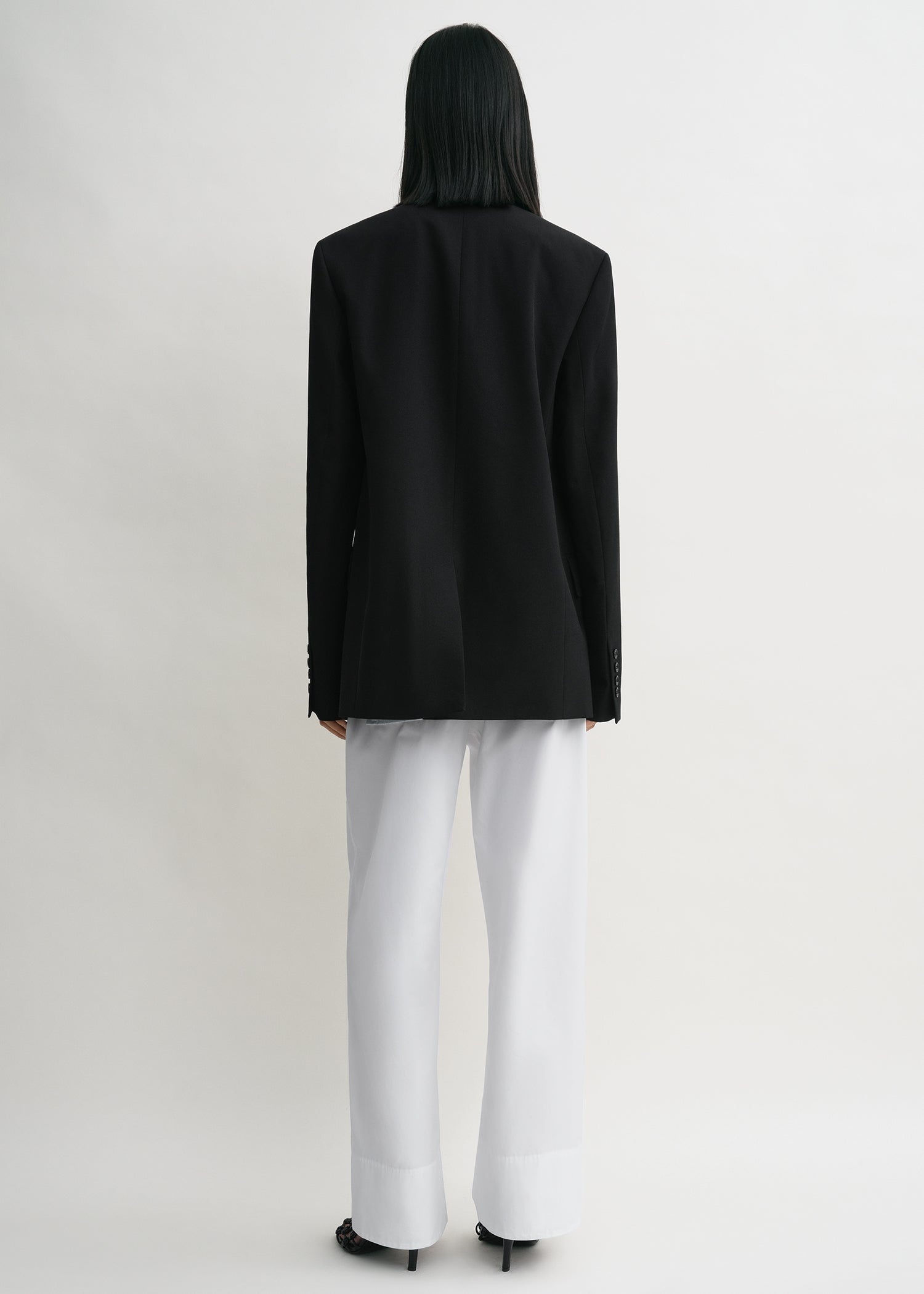 Raw lapel jacket black - 4