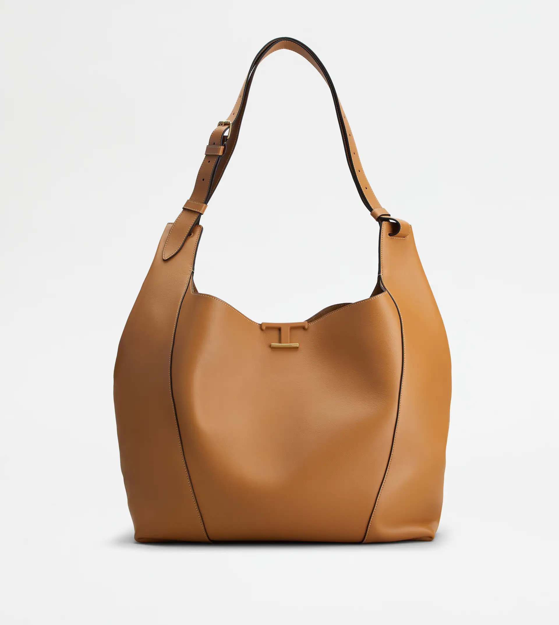 TIMELESS BAG IN LEATHER LARGE - BROWN - 1