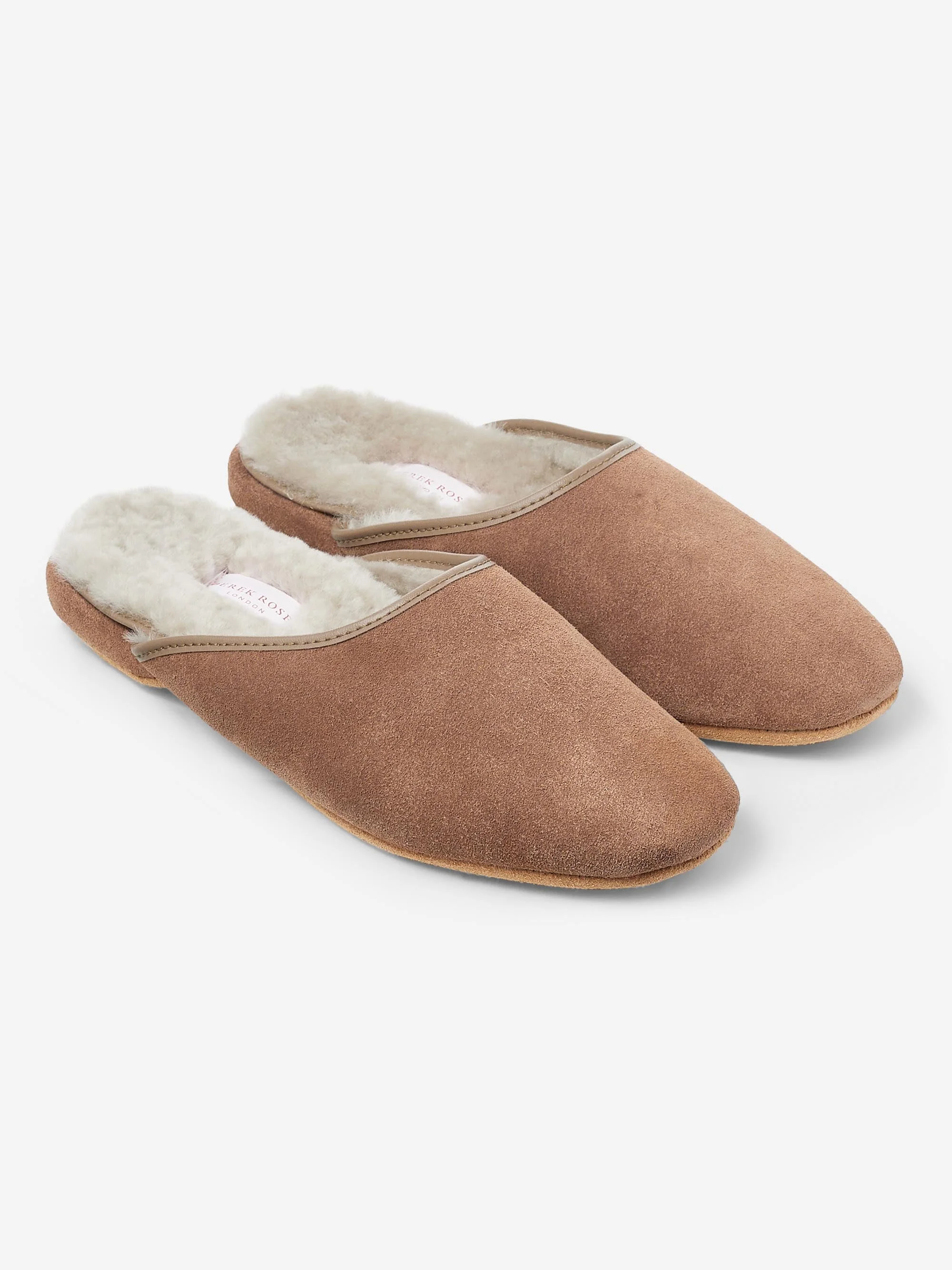 Women's Mule Slippers Imogen Suede Sheepskin Camel - 1