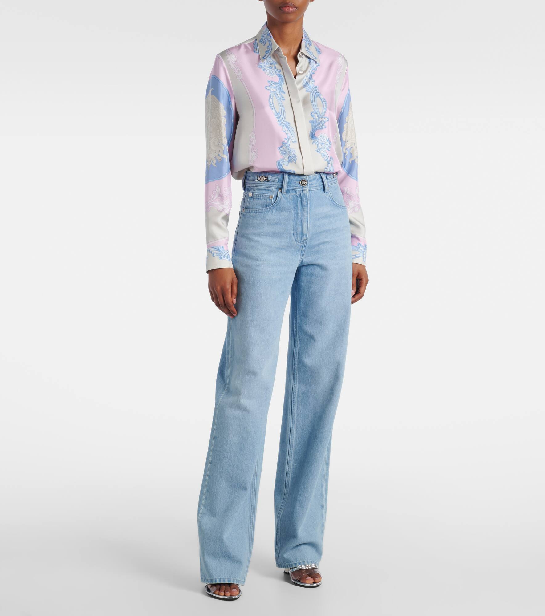 High-rise wide-leg jeans - 7