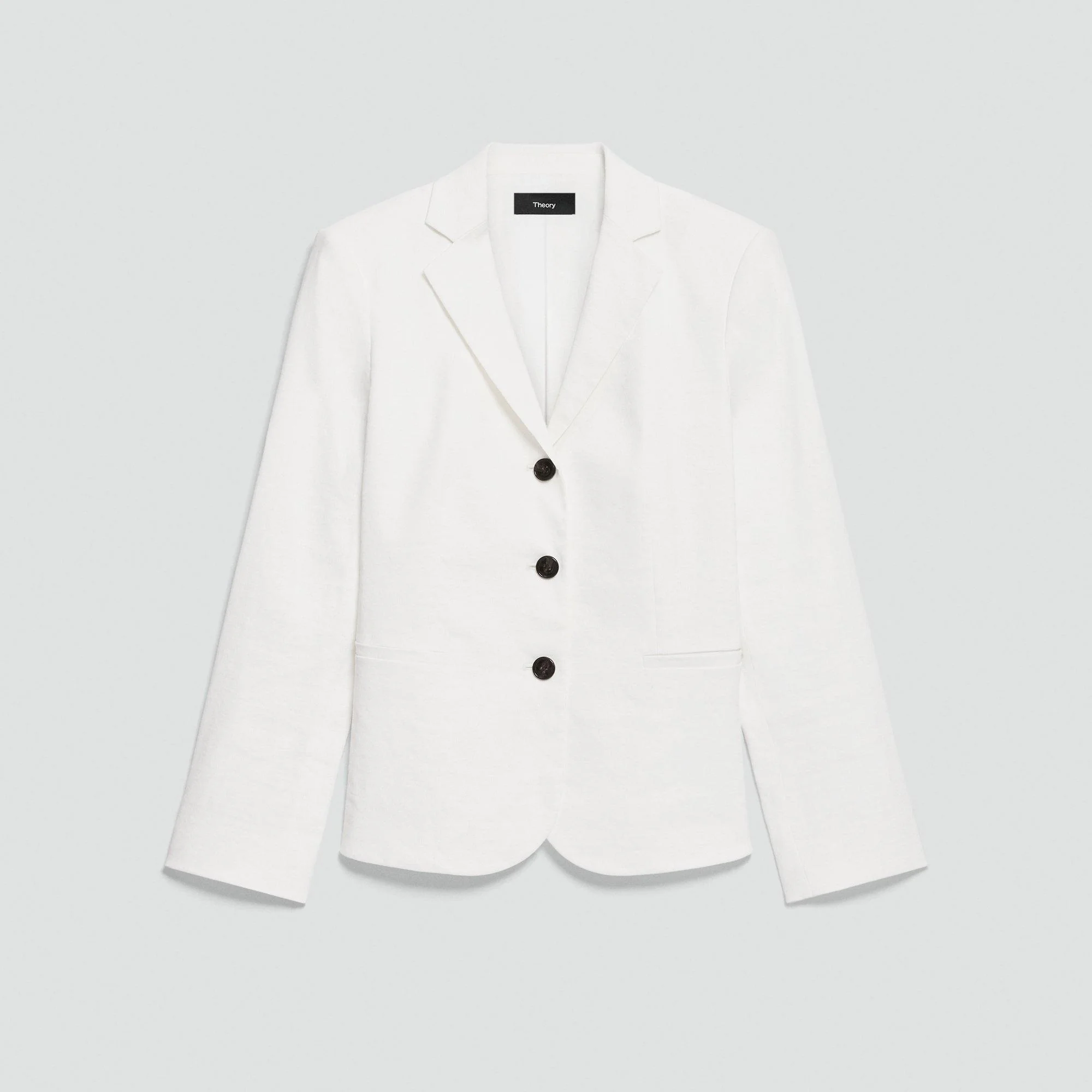 Shrunken Three-Button Blazer in Good Linen - 1