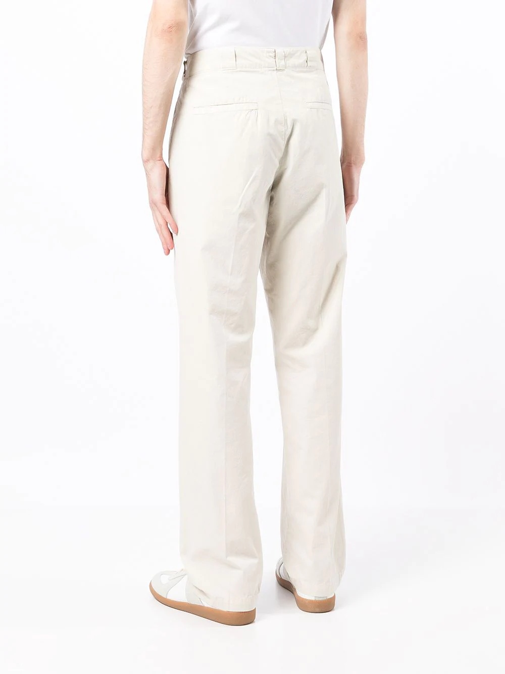 mid-rise straight-leg chinos - 4