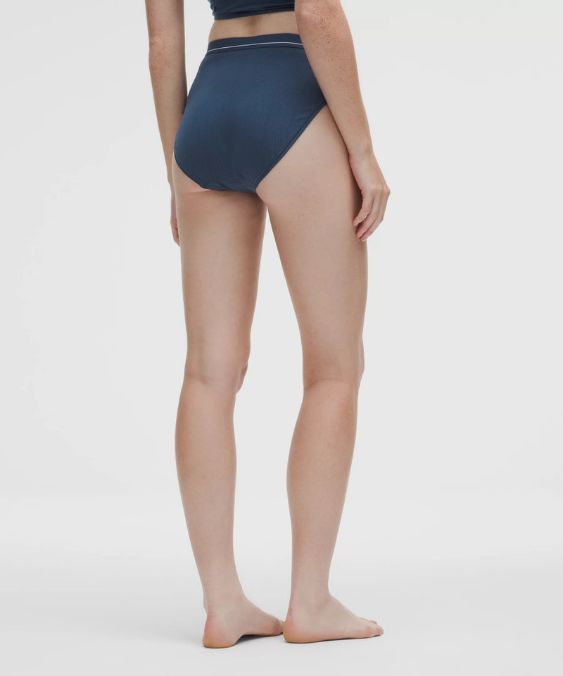 Stretch Cotton Ribbed Logo Super-High-Rise Bikini Underwear 3