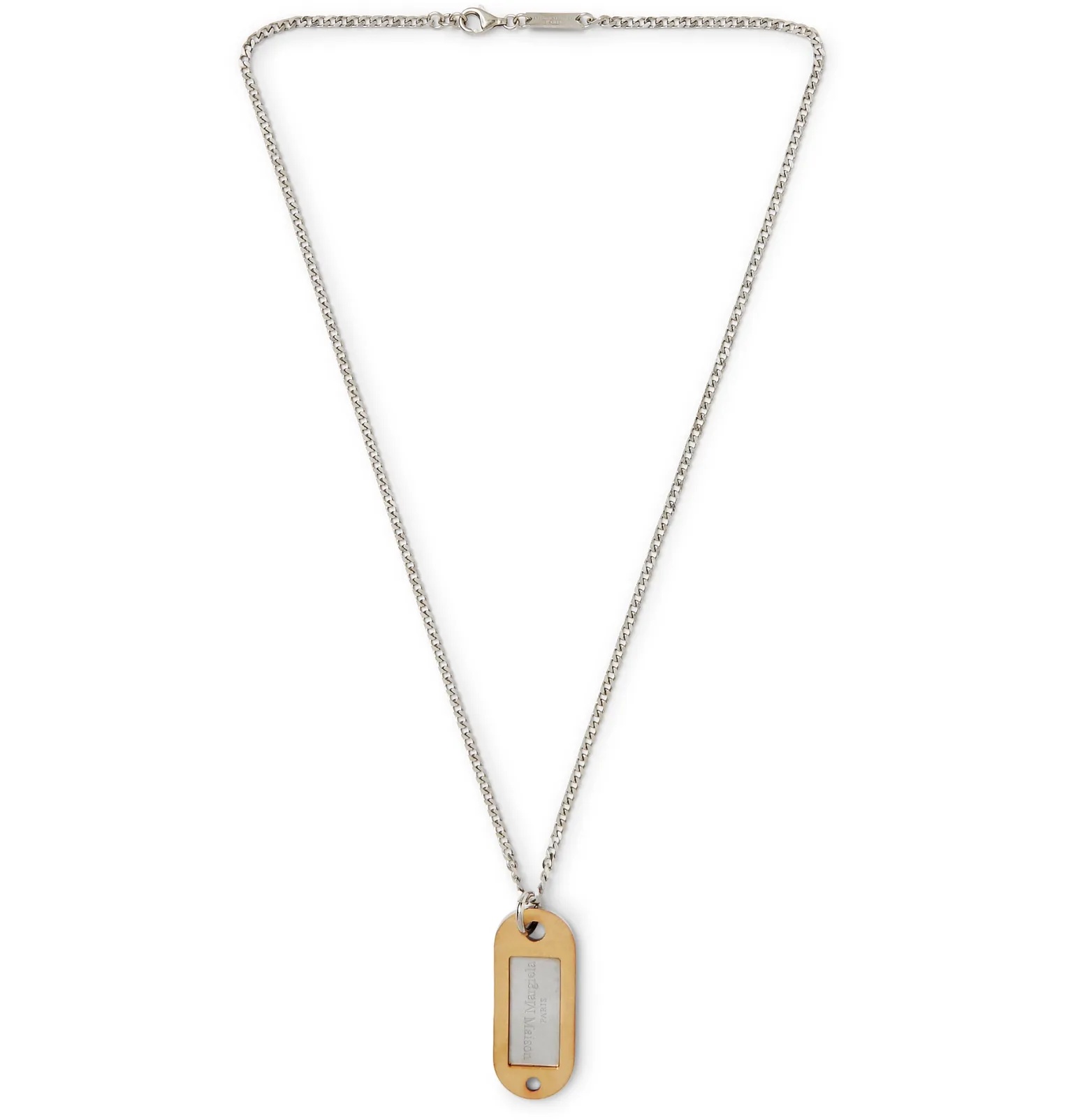 Sterling Silver and Gold-Tone I.D. Necklace - 1