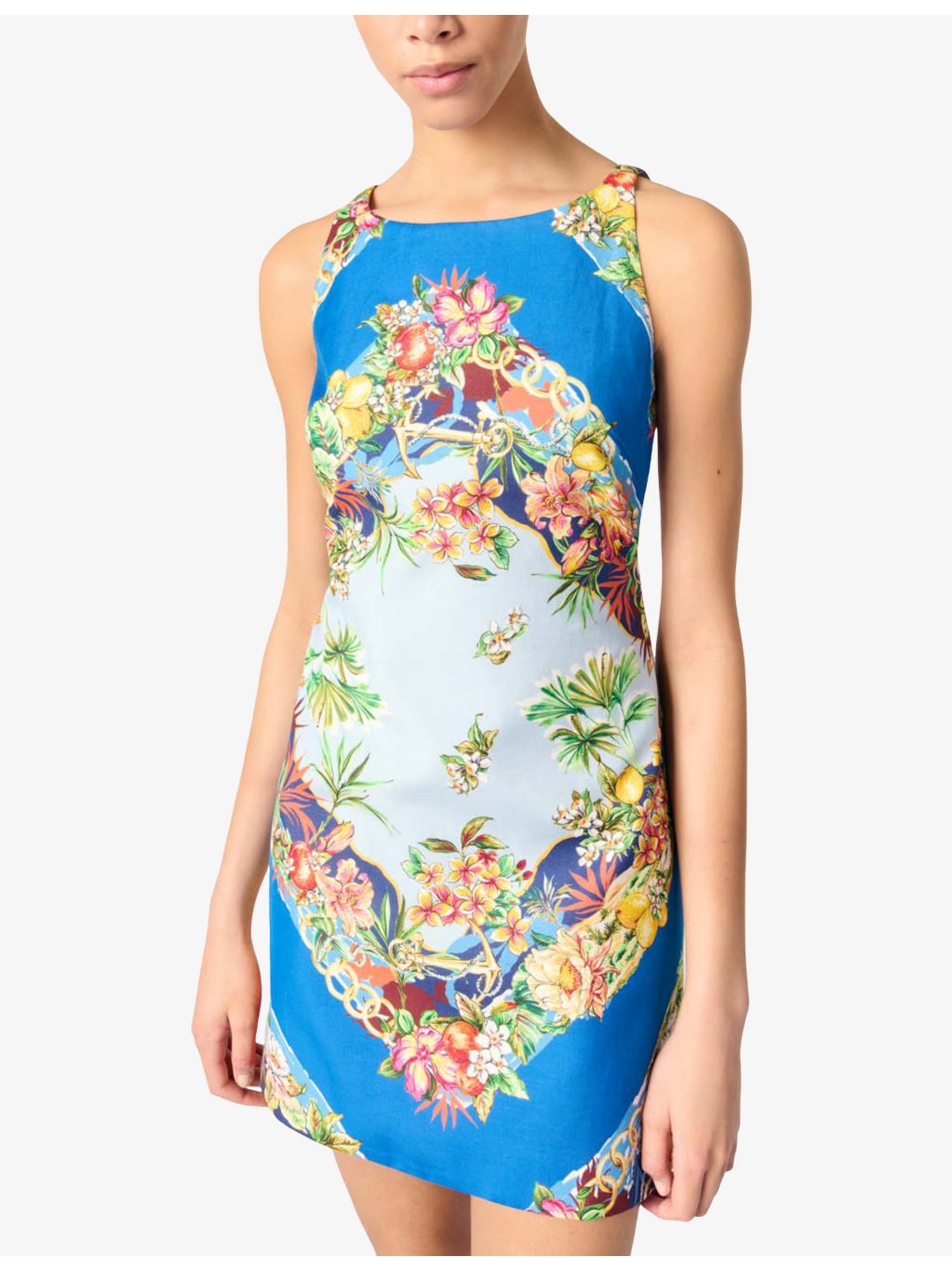 Tropical-Pattern Woven Mini Dress - 5