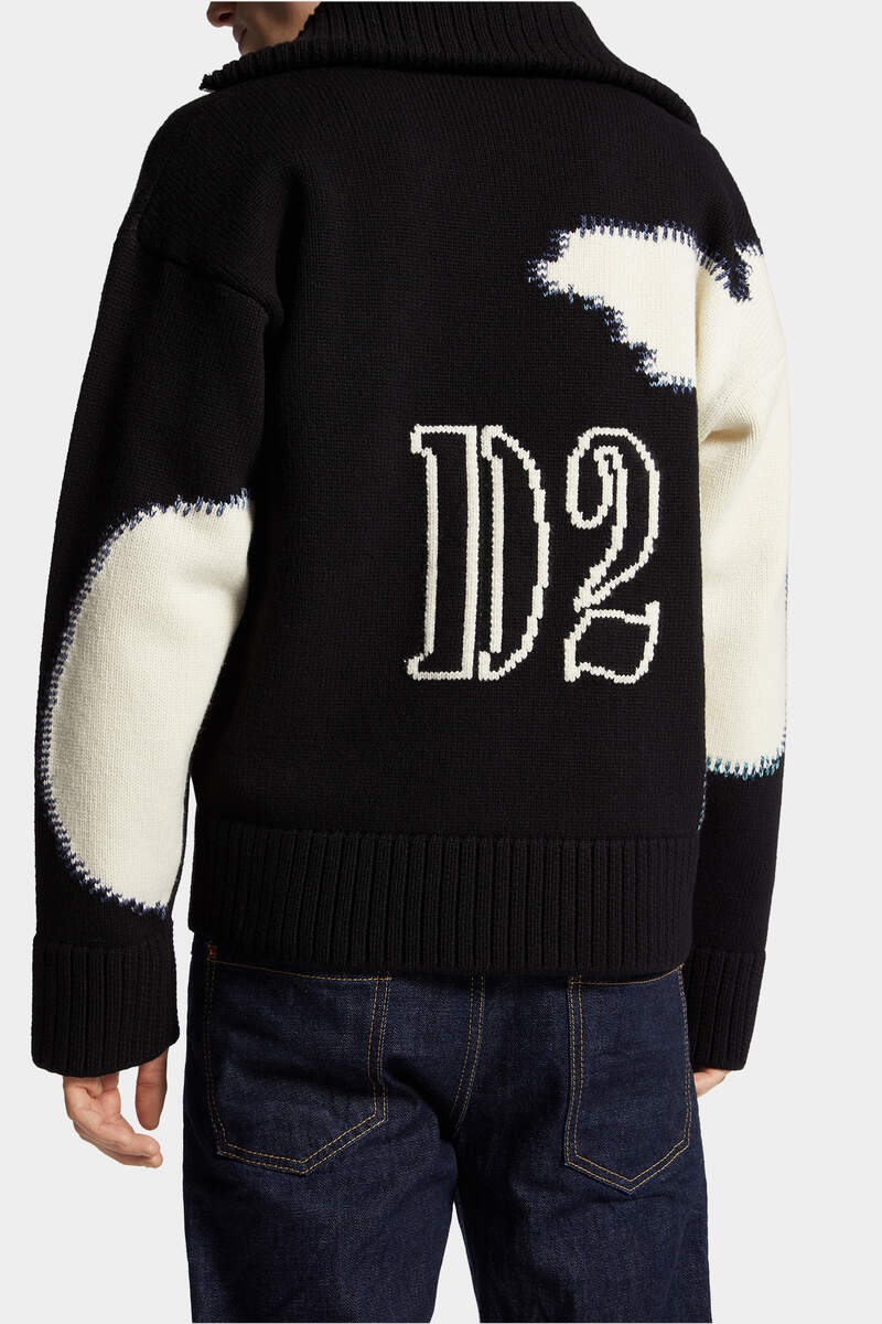 FAKE STITCH D2 ZIPPED CARDIGAN - 5