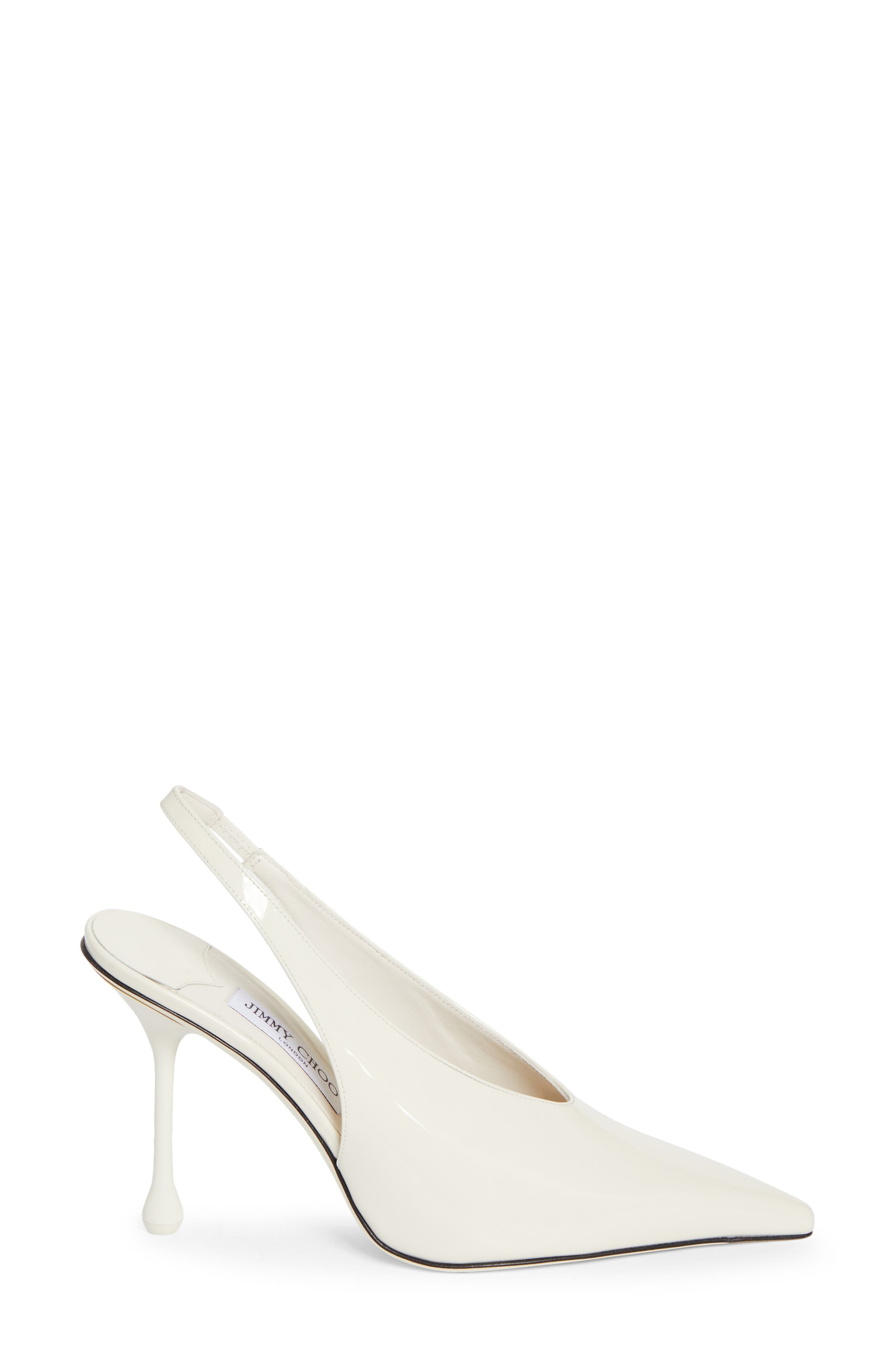 Jimmy Choo Isa Pointed Toe Slingback Pump in Latte Patent at Nordstrom - 3