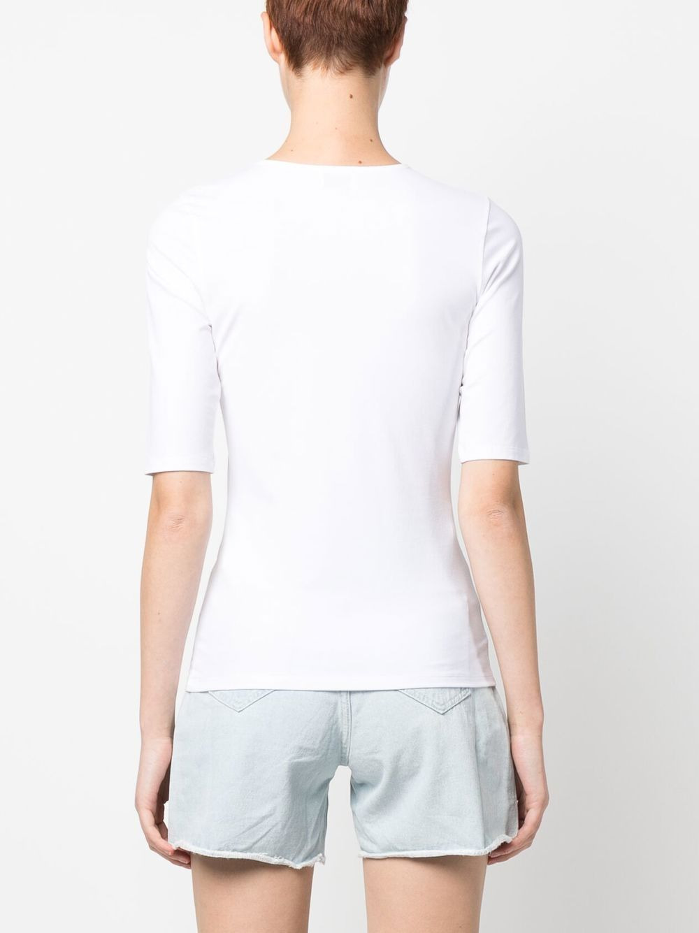 round-neck half-sleeve T-shirt - 4