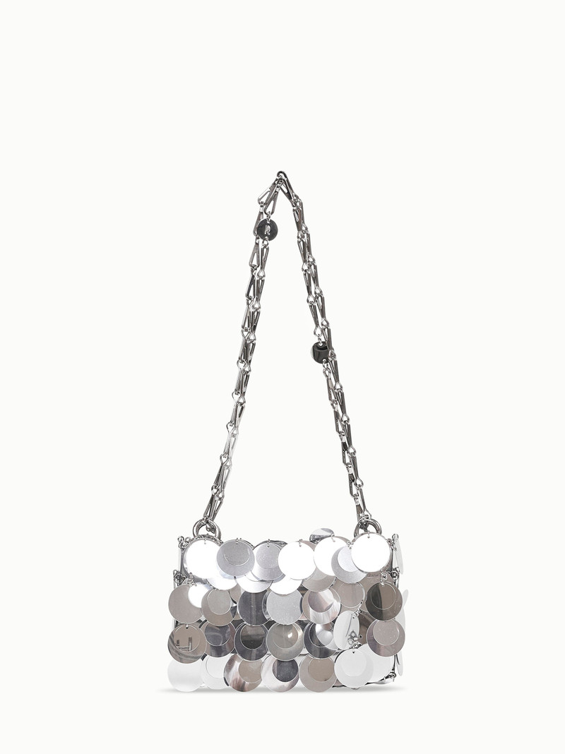 Silver Silver Sparkle Discs Nano shoulder bag 1
